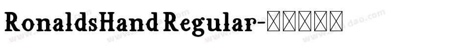 RonaldsHand Regular字体转换